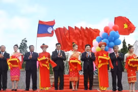 Cérémonie d'inauguration du poste frontalier international de La Lay, 25 juin à Quang Tri. (Source : VNA) 