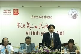 Tô Hoài, Grand prix Bùi Xuân Phai-Pour l'amour de Hanoi 