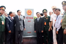 La borne N°241 sur la frontière vietnamo- cambodgienne. (Source: VNA)