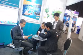 Stand du Viettel Core à AfricaCom 2014. (Nguồn: Nguyen Đuc/Vietnam+)