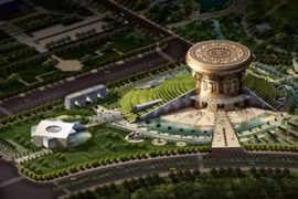 Le projet de conception du musée en forme du tambour de bronze de Dông Son de la province de Thanh Hoa. Photo: NDEL. 