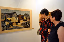 L'exposition de laques poncées du Vietnam à Venise(Source: baotintuc.vn)