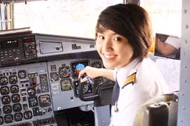 La belle Nguyên Kim Châu est devenue la plus jeune pilote de VNA, à 21 ans. 