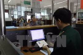 A la porte-frontalière de Lao Cai. (Source : VNA)