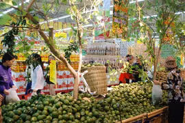 Les oranges de Hàm Yên en vente chez Big C. Photo: CVN