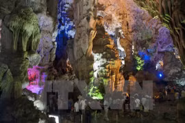 La grotte du Palais Céleste (Thiên cung) de la baie d'Ha Long. (Photo: Minh Duc/VNA)