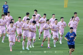 Les joueurs vietnamiens. Photo: VFF
