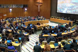 Vue de la séance plénière de la Sixième Commission de l’Assemblée générale des Nations Unies. Photo: VNA
