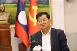 Le secrétaire général du Comité central du Parti populaire révolutionnaire lao (PPRL) et président du Laos, Thongloun Sisoulith. Photo : VNA