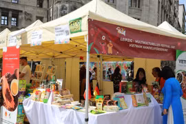 Le pavillon vietnamien à la Semaine interculturelle de Leipzig. Photo : VNA