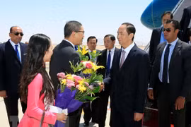 Le président Tran Dai Quang entame sa visite d’Etat en Egypte