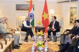 Le président vietnamien exhorte à impulser le partenariat stratégique intégrale Vietnam-Inde