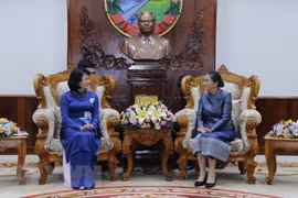 La vice-présidente Dang Thi Ngoc Thinh reçoit le président de l'Association d'amitié Laos-Vietnam