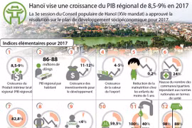 Hanoï vise une croissance du PIB régional de 8,5-9% en 2017