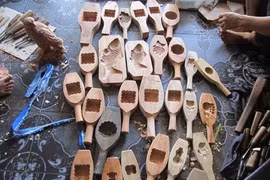 Sculpture de moules à gâteau, artisanat du Vieux quartier de Hanoi 