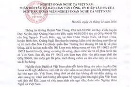 Protestation contre les attaques taïwanaises de bateaux de pêche vietnamiens