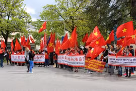 Manifestation münichoise contre les actes illégaux de la Chine en Mer Orientale