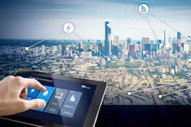 Edification de villes intelligentes-tendance de la révolution industrielle 4.0