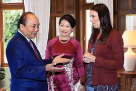Cérémonie d’accueil du Premier ministre Nguyen Xuan Phuc en Nouvelle-Zélande.