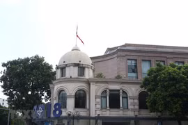 Drapeaux en berne en mémoire du président Trân Dai Quang