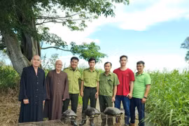 Neuf animaux sauvages relâchés dans la nature au Parc national d'U Minh Ha. Photo: VNA