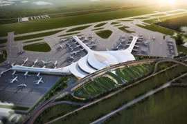 Construction des routes menant à l'aéroport de Long Thanh 
