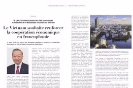 L'article du secrétaire général du Parti et président To Lam paru sur le magazine Influences. 