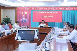 La 43e réunion de la Commission centrale du contrôle du Parti à Hanoï. Photo : VNA