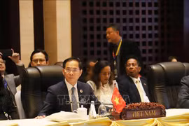 Le vice-Premier ministre et ministre des Affaires étrangères Bui Thanh Son à la réunion des ministres des Affaires étrangères de l'ASEAN. Photo : VNA