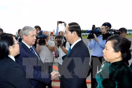 Le président Trân Dai Quang entame sa visite officielle en Biélorussie