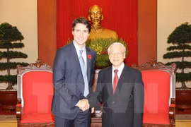 Le SG Nguyên Phu Trong reçoit le PM canadien Justin Trudeau