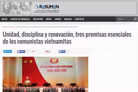 La presse argentine apprécie les résultats du 12e Congrès national du PCV