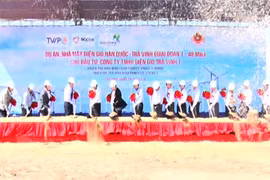 Mise en chantier de la centrale éolienne République de Corée – Tra Vinh