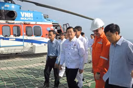 Têt : M. Truong Tan Sang présente ses vœux à des cadres de Vietsovpetro