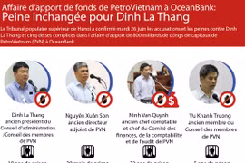 Affaire d’apport de fonds de PVN à OCB: Peine confoirmée pour Dinh La Thang