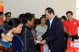 Têt : le président Trân Dai Quang rend visite à des cadres, soldats et habitants de Gia Lai