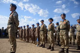 Les casques bleus vietnamiens à la célébration de la Journée de l'ONU au Soudan du Sud