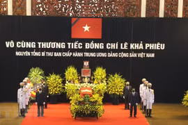 Début de la cérémonie en hommage de l’ancien secrétaire général du PCV Lê Kha Phiêu