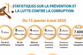 Les résultats sur la prévention et la lutte contre la corruption en cinq premiers mois de l'année