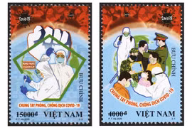 COVID-19 : des peintres vietnamiens et leurs affiches sur un journal britannique ​