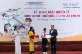 Une collégienne vietnamienne gagne le 3e prix du 49e concours de l'UPU 