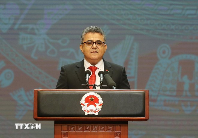 L'ambassadeur palestinien Saadi Salama. Photo : VNA 2-3523.jpg