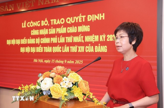 La directrice générale de la VNA Vu Viet Trang. Photo : VNA 1-1397.jpg