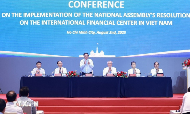 Le Premier ministre Pham Minh Chinh lors de la conférence. Photo : VNA 4.jpg