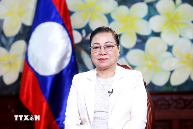 L'ambassadrice du Laos, Khamphao Ernthavanh. Photo : VNA 3.jpg