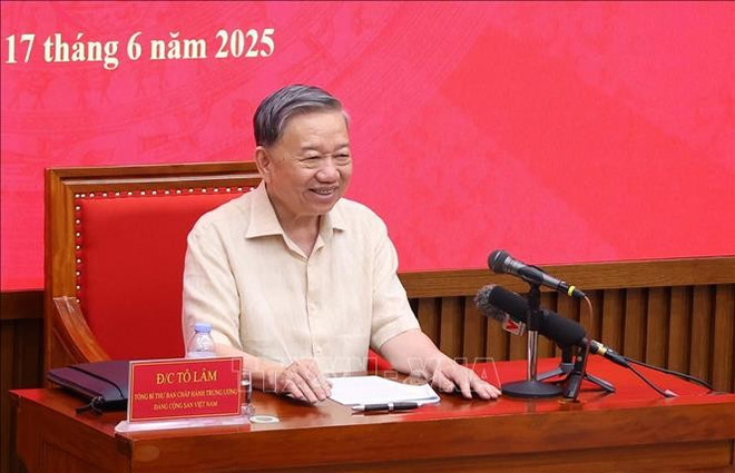 Le secrétaire général du Parti communiste du Vietnam To Lam. Photo : VNA tbt.jpg