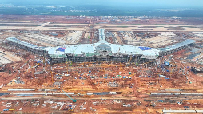 L’aéroport international de Long Thanh est en cours de construction. Photo : VNA cang-hang-khong-long-thanh.jpg