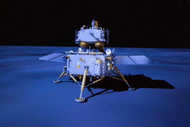 La sonde chinoise Chang’e-6 a atterri en toute sécurité sur le site d’atterrissage de la bannière de Siziwang. Photo : Xinhua/VNA 10-su-kien-quoc-te-10.jpg