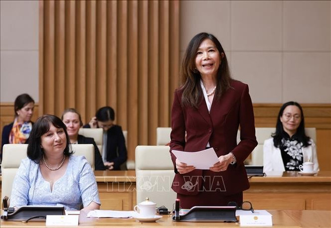 Pauline Tamesis, coordonnatrice résidente de l’ONU au Vietnam. Photo : VNA mme.jpg