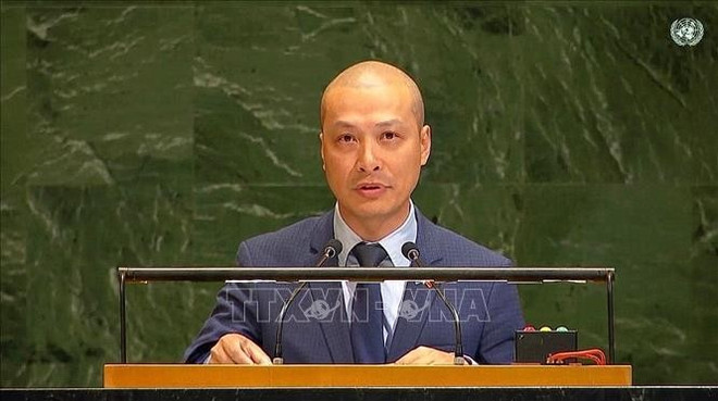 Le ministre-conseiller Nguyen Hoang Nguyen, chef adjoint de la Mission permanente du Vietnam auprès de l’ONU. Photo : VNA vn.jpg